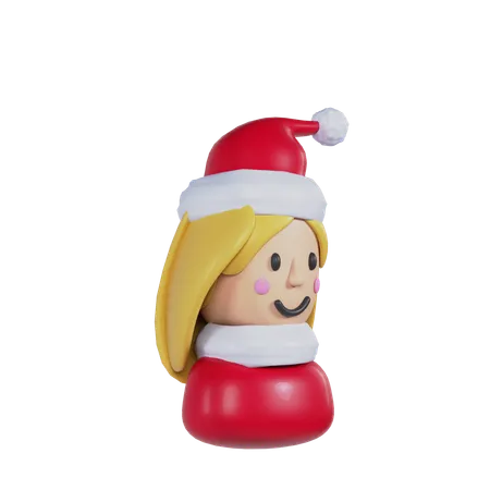 Niña de navidad  3D Icon