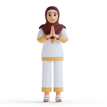 Chica musulmana  3D Illustration
