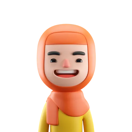 Chica musulmana  3D Icon