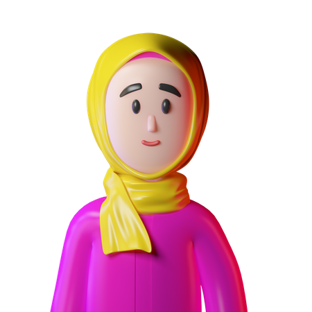 Chica musulmana  3D Icon