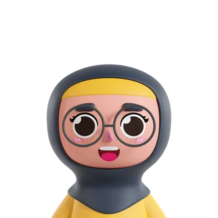 Chica musulmana  3D Icon