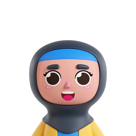 Chica musulmana  3D Icon