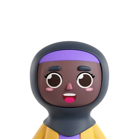 Chica musulmana  3D Icon