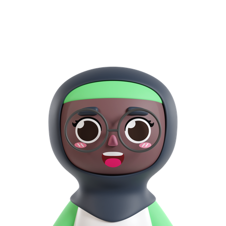 Chica musulmana  3D Icon