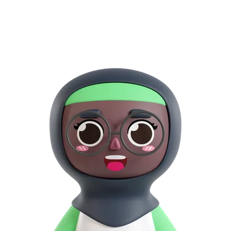 Chica musulmana  3D Icon