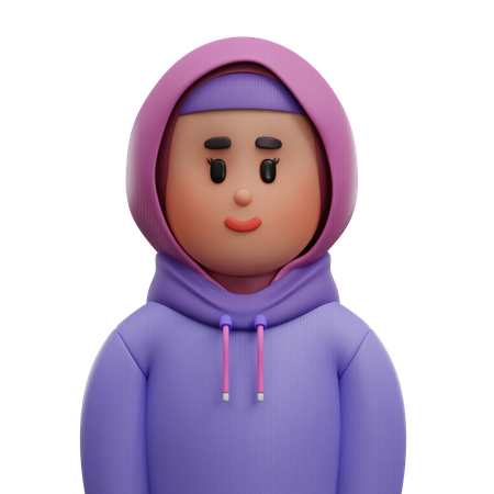 Chica musulmana  3D Icon