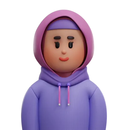 Chica musulmana  3D Icon