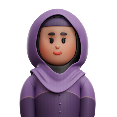 Chica musulmana  3D Icon