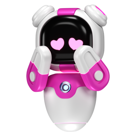 Niña robot  3D Illustration