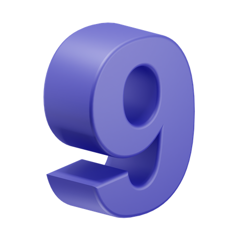 Nine  3D Icon