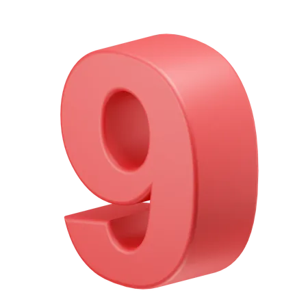 Nine 3D Icon