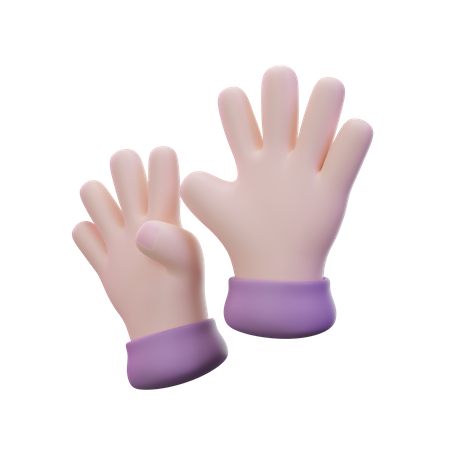 Nine Finger Hand Gesture  3D Icon