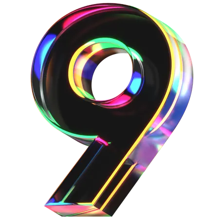 Nine Number  3D Icon