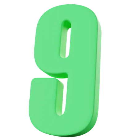 Nine Number  3D Icon