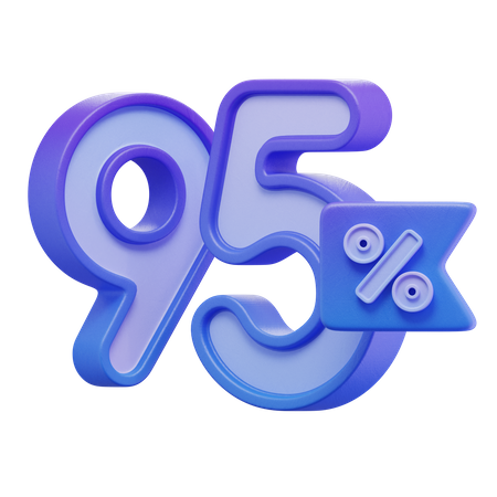 Ninety Five Percent  3D Icon