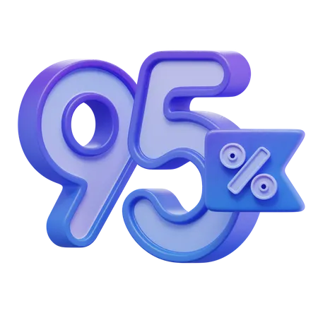 Ninety Five Percent  3D Icon