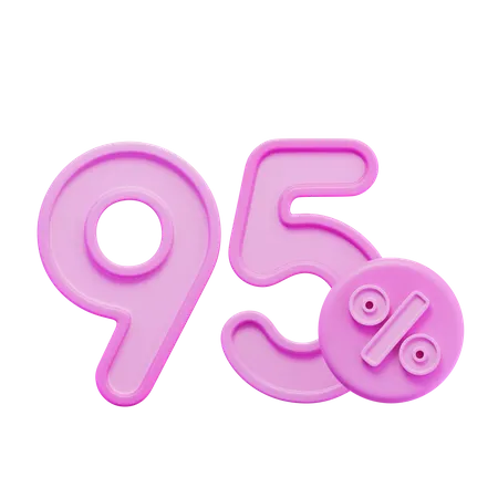Ninety Five Percent  3D Icon