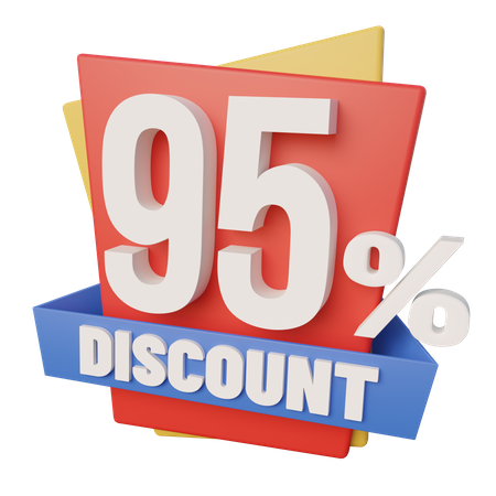 Ninety Five Percent Discount  3D Icon