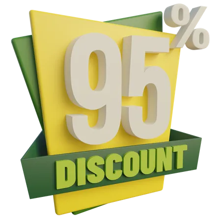 Ninety Five Percent Discount  3D Icon