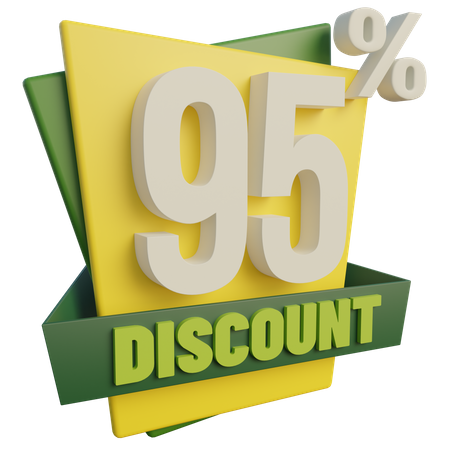 Ninety Five Percent Discount  3D Icon