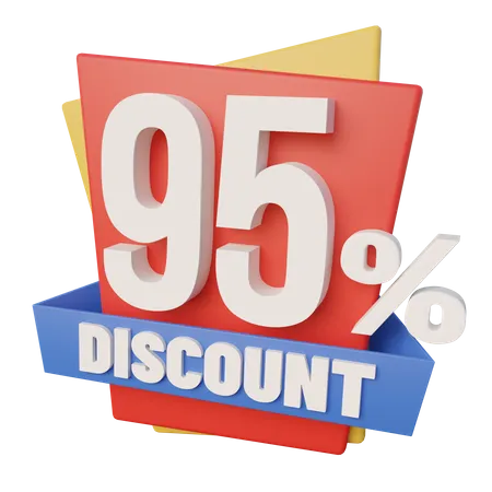 Ninety Five Percent Discount  3D Icon