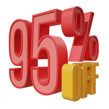 Ninety Five Percent Off  3D Icon