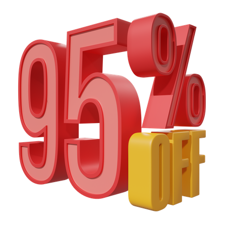 Ninety Five Percent Off  3D Icon