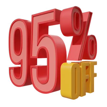 Ninety Five Percent Off  3D Icon