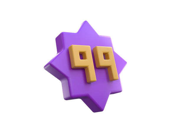 Ninety Nine Names Of Allah  3D Icon