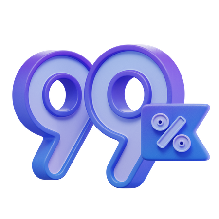 Ninety Nine Percent  3D Icon