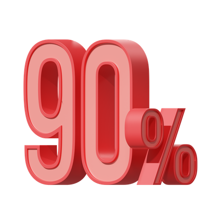 Ninety Percent  3D Icon