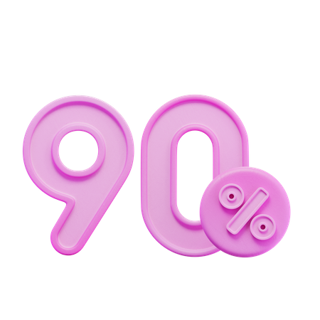 Ninety Percent  3D Icon