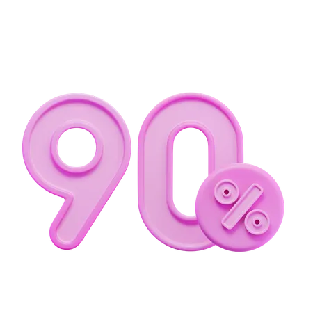 Ninety Percent  3D Icon