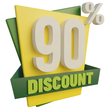 Ninety Percent Discount  3D Icon