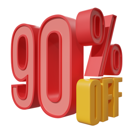 Ninety Percent Off  3D Icon