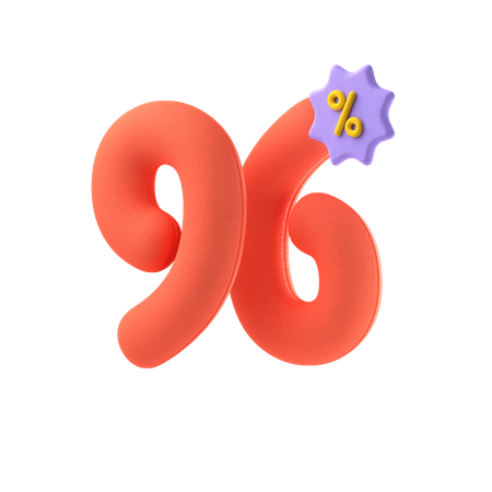 Ninety Six Percent Discount  3D Icon