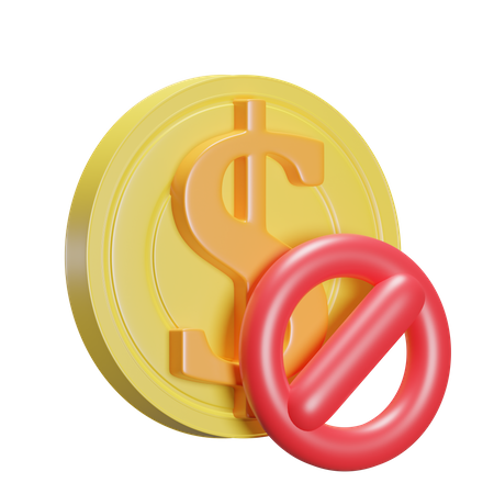 Ninguna transacción  3D Icon