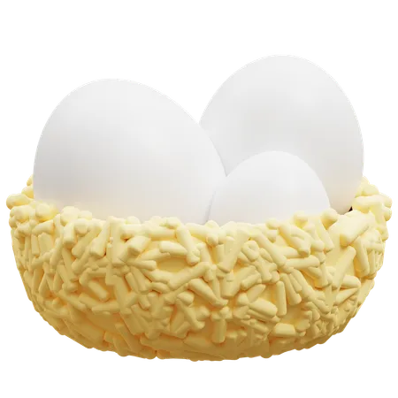 Ovos de ninho  3D Icon