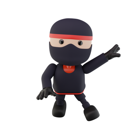 Crianças Ninja  3D Illustration