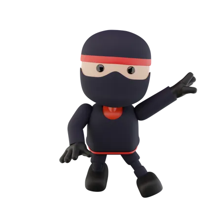 Crianças Ninja  3D Illustration