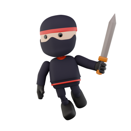 Enfants ninjas  3D Illustration