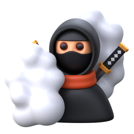 Ninja In The Smoke  3D Icon