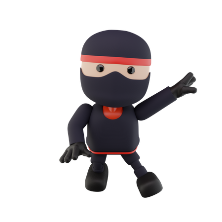 Ninja Kids  3D Illustration