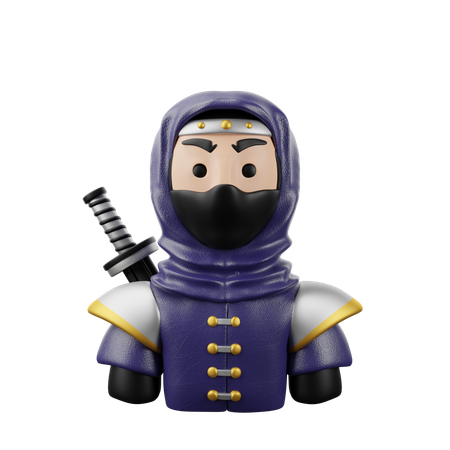 Homem ninja  3D Icon