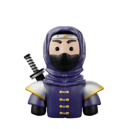 Homem ninja  3D Icon