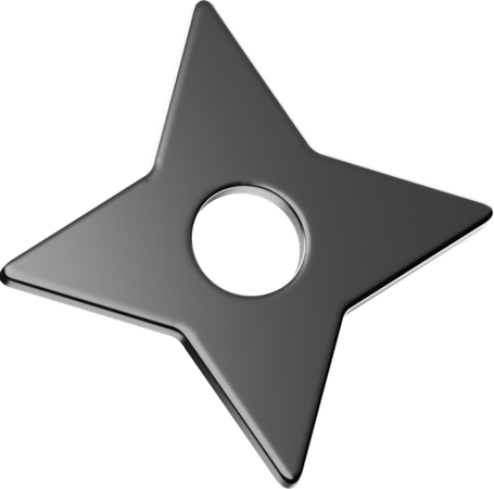 Ninja Star  3D Icon