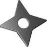 ninja star 3d logo