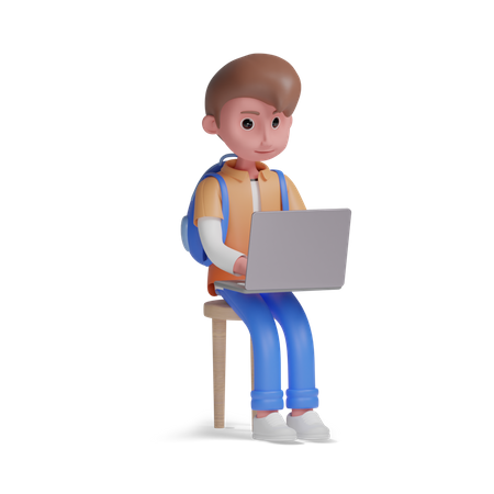 Niño aprendiendo  3D Icon