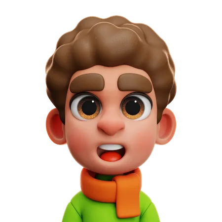 Niño con camisa verde  3D Icon