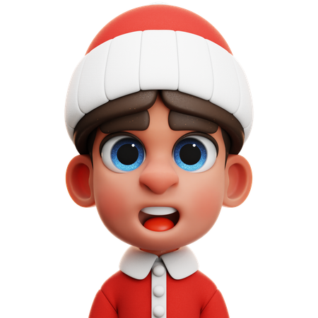 Niño con diadema de reno  3D Icon